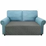 Granbest Wasserabweisend Sofabezug 2 Sitzer rutschfeste Sofaschutz, Waschbare Couchbezug für Kinder, Haustiere, Hunde, Katzen Sofa Kissenbezug Vier Jahreszeiten Universell (2-Sitzer, Grau)