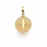 JEWELS BY LEONARDO Anhänger Clip & Mix Pin • Ketten-Anhänger aus goldfarbenem Edelstahl • große goldene Kugel mit feiner Flechtoberfläche • Clip M (4,8 mm Ø) • Schmuck Geschenk für Frauen • 025633
