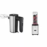 WMF Kult X Edition Handrührer, Quirl mit 5 Geschwindigkeitsstufen, Turbofunktion, Handmixer 400 W, schwarz & Kult X Mix & Go Mini Smoothie Maker, Standmixer, Blender elektrisch, Shake Mixer 300 Watt