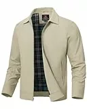 donhobo Jacke Herren Übergangsjacke Leicht Herrenjacke Sportlich Militär Jacken Sommer Herbstjacke Armee Jacke Freizeit Outdoor, Helles Khaki, XL