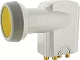 Schwaiger extrem hitzebeständig Sun Protect Quad-LNB hellgrau