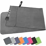 Pameil Fitness Handtuch |120x50cm| Kompakt & Schnelltrocknend mikrofaser Handtuch, Sporthandtuch, Reisehandtuch, Strandhandtuch mit Reißverschluss Tasche