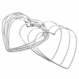 LIFKOME Ringe für Makramee 10 Stück Herzform 10 cm aus Eisen, Silberne Bastelringe für Makramee Projekte und Wohnraumgestaltung