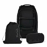 Satch Pack Schulrucksack Set 3tlg. inkl. Schlamperbox und Sportbeutel (Blackjack)