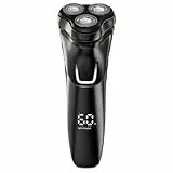 Oryzon Herrenrasierer V1 Pro, 4D-Schwebekopf Elektrorasierer Für Herren Mit Wasserdicht, Pop-Up Trimmer Und 60 Tagen Standby (Schwarz*1)