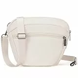 MAXTOP Große Umhängetasche für Damen und Herren, Schultertasche mit abnehmbarem Riemen, modische Bauchtasche, Reisezubehör für Freizeit, Wandern, Camping, Workout, Beige, Große Bauchtasche