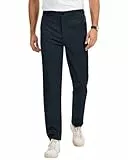 LVCBL Herren Chino Hose Baumwolle Stretch Businesshose Leicht Sommerhose Einfarbig Marineblau XL