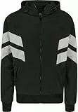 Urban Classics Herren Jacke Crinkle Panel Track Jacket Blk/Wht Größe: XL
