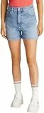 Tommy Jeans Damen Jeans Shorts Mom Short High Waist, Blau (Denim Light), 28W