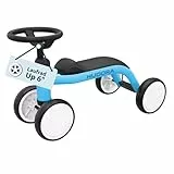 HUDORA Laufrad Up 6 Zoll Cyan - Leichtes Lauflernrad ab 12 Monaten - Gleichgewichtsrad mit hoher Kippstabilität - Lauflernspielzeug für Kinder von 73-80 cm - Kinderspielzeug mit 4 Rädern