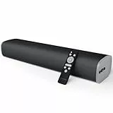 HoYLluDLL Soundbars für Smart-TV Bluetooth 5.0 Soundbar 50 W 17 Zoll kleine Soundbars mit ARC/Optical/AUX-Anschluss (Grau)