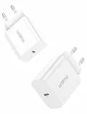 Oraimo 20W USB C Adapter [2-Pack], Schnellladen Ladegerät für iPhone 14/13/12/11 Pro Max, Mini, Pro XR, Stecker für Galaxy, Pixel 4/3, iPad, Netzteil Ladestecker Netzstecker