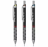 rOtring Tikky Druckbleistift Set | 0,35mm, 0.5mm und 0,7mm | Schwarz | 3-teiliges Set