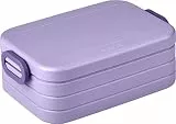 Mepal Brotdose Midi – Brotdose To Go - Lunchbox für 2 Sandwiches oder 4 Brotscheiben - Meal Prep Box - Essenbox mit Unterteilung - Vivid lilac