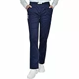 B-well Medizinische Schlupfhose Arbeitshose Dante 5 Taschen Unisex mit elastischem Bund und Gesäßtaschen Krankenhaus Uniformhose mit mittlerer Taille und Rundumgummibund Blau M