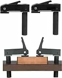 Schraubzwingen für Die Werkbank, 2 Stück 19mm 3/4 Zoll Desktop Schnellhalteklemme Hundeloch Schnell Wirkende MFT-Halteklemme Holzbearbeitung Schreibtisch-Clip Verstellbarer Rahmen Holzschnitzen Fräsen