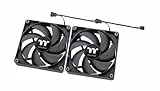 Thermaltake CT140 PC Cooling Fan | 2 Pack, Schwarz