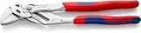 KNIPEX Zangenschlüssel, verchromt, 250 mm, greift stufenlos bis 52 mm, Feinverstellung per Knopfdruck, Comfort-Griff, Schraubenschlüssel 86 05 250