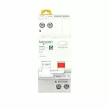 Schneider Electric FI-/Leitungsschutzschalter Resi9, 1-polig+N, 16A, 30mA, B-Charakteristik, Typ A, 6kA, grau, Artikelnummer R9D01616, 1 Stück