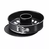 Original Kaiser Classic Springform 26 cm rund, 2 Böden, Flach- und Rohrboden, runde Backform antihaftbeschichtet, Kuchenform auslaufsicher, schwarz