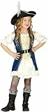 FIESTAS GUIRCA Elegante Piratin Kostüm für Kinder S1-(5/6 Jahre)
