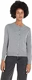 Tommy Hilfiger Damen Cardigan Jersey Stitch Cardigan Elegant, Grau (Medium Grey Heather), M