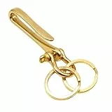 Hebterrka Gürtelclip für Schlüssel, Schlüsselhalter für Geldbörse, Messing Schlüsselring für Schlüsselanhänger,Geldbörsen Schlüsselhaken für Damen und Herren, Gold