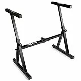 RockJam Heavy Duty Z-Style Keyboard Stand for Digital Pianos and Electronic Keyboards - Black