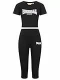 Lonsdale Frauen T-Shirt & Leggings Set IXWORTH M, Black/White