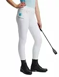 FitsT4 Sports Reithose Mädchen Kinder Silikon Vollbesatz Reitleggings Reiten Hosen Elastische Reiterhosen mit 2 Seitlichen Taschen und Gürtelschlaufen
