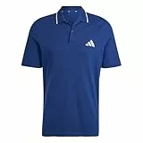 Adidas Herren Essentials SMALL Logo Pique Polo Shirt, Dark Blue/White, L
