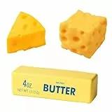 HTTDSLF 4 Pcs Käse Spielzeug Stressball, Butter Quetschspielzeug, Cheese Squishy Käse-Quetschspielzeug, Langsam Aufsteigendes Butter Form Sensorik Spielzeug, für Erwachsene und Kinder