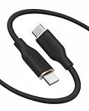 Anker Powerline III Flow, USB C auf USB C Kabel 240W, Typ C Kabel 180cm, Kompatibel mit iPhone 17/16/15 Serie, MacBook Pro/Air, iPad Pro/Air, Galaxy S24, Pixel, Switch, LG (USB 2.0, Nachtschwarz)