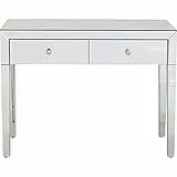 Kare Design Konsole Luxury, verspiegelt, Highboard mit 2 Schubladen, Kommode, Schminktisch, edle Glasgriffe, 78,5x100x40cm (H/B/T)