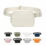 JENCVNL Bauchtasche Damen Gürteltasche Herren, Nylon Hüfttaschen Mode Brustbeutel Umhängetasche Crossbody Bag mit verstellbarem Riemen für Laufen Wandern Training Reisen (Beige)