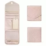 bagsmart Schmuck Organizer Tasche Reise Schmuckaufbewahrung für Ringe, Ohrringe, Halsketten, Uhren(Mini-Rosa)