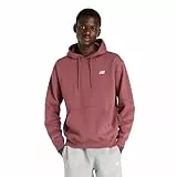 New Balance Herren Sport Essentials Fleece Hoodie, Gewaschenes Burgunderrot, L