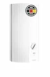 AEG elektronischer Durchlauferhitzer DDLE EASY 21 kW, einfache Temperaturwahl durch 2 Festtemperaturen 42°C und 55°C. Festanschluss 400V, VDE geprüft, 228841