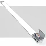 ANTENLICHT LED Feuchtraumleuchte 150CM mit 45W 4950Lumen Kaltlweiß 5000k, Einfache Montage und REIHENSCHALTUNG, Deckenleuchte Flach Wasserfest IP65 Werkstattlampe für Büro Keller Garage, Grau