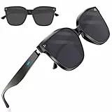 SciFiVisi Intelligente Brille für Damen Herren Bluetooth 5.4 Audio Sonnenbrille mit Mikrofon Lautsprecher Freisprech Anrufe Klangbrille Musik Drahtlose Audiobrille für Outdoor Joggen Wandern Training