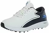 Skechers Herren Max 2 Arch Fit Wasserdichter Golfschuh Ohne Spikes Sneaker, Weiß/Marineblau, 40 EU