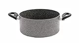 BALLARINI Cortina Granitium Kasserolle 2 Griffe, Grau, Durchmesser 24 cm