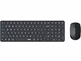 Rapoo 9310M Tastatur Maus Set Kabellos - Bluetooth & 2.4G USB Wireless, Multi Device bis 4 Geräte, kompaktes Aluminium Gehäuse flach, QWERTZ Layout Deutsch, dunkelgrau