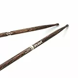 ProMark Schlagzeug Sticks - Classic Forward 2B Drum Sticks - FireGrain - Keine übermäßige Vibration - Lackierung, Ovale Holzspitze, Hickoryholz - 1 Paar