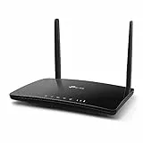 TP-Link Box 4G, Router 4G+ LTE Cat.6 300 Mbit/s WLAN AC 1200 Mbit/s, 2 x SMA für externe Antenne, 4 RJ45-Gigabit-Ports, abnehmbare Antennen, OneMesh, Modem-SIM-Karte für jeden Betreiber, Archer MR600