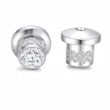 Limerencia G23 Titan Ohrringverschlüsse, 20G 0.8 mm Hypoallergen Ohrstecker Verschluss für Empfindliche Ohren, 4 Stück (2 Paar)