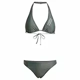 adidas Damen Halterneck Bikini, Legend Ivy/Silver Green, S