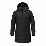Schöffel Damen Ins Parka Style Boslix WMS, wärmende Winterjacke mit synthetischer Daune, wind- und wasserabweisende Funktionsjacke mit gefütterter Kapuze, black, 40