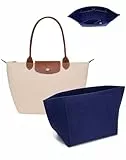 Umiup Organizer für Longchamp Tasche-Einsatz für Tragetaschen aus Filz - Mehrfachfach - Aufteilung, Filz-Organizereinsatz für Einkaufstaschen (Dunkel Blau, Medium 26x13x20cm)