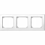 Schneider Electric Merten M-Smart-Rahmen für Steckdosen und Schalter, 3-fach, IP20, polarweiss glänzend, Artikelnummer 478319